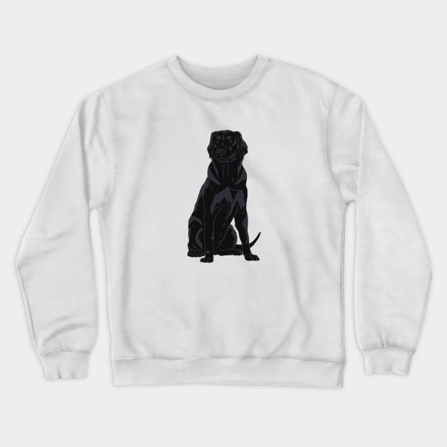 Black labrador retriever Crewneck Sweatshirt by The Christmas Lady